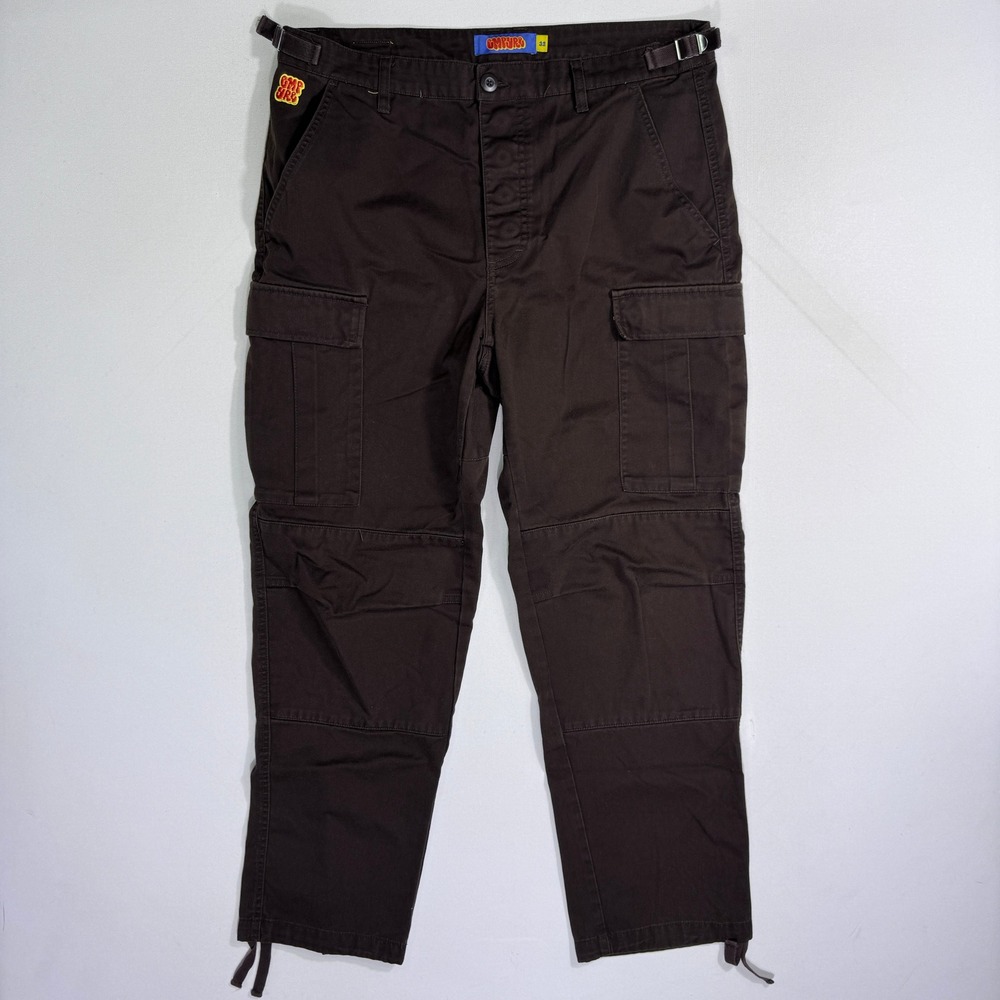 Empyre Mens 32 (34x29) Cargo Pants Brown Relaxed Fit Drawstring Skater Grunge
